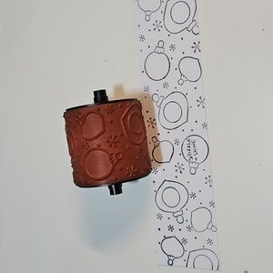 Sparkle and Shine ornament Stampin Round Jumbo wheel stamp 2" wide